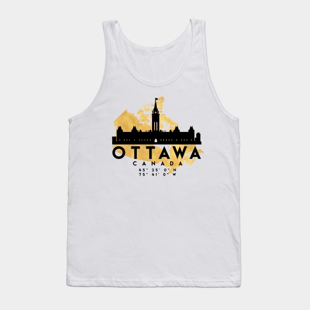 Ottawa Canada Skyline Map Art Tank Top by deificusArt